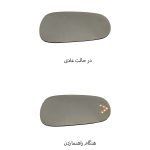 شیشه آینه بغل ال نود راهنمادار