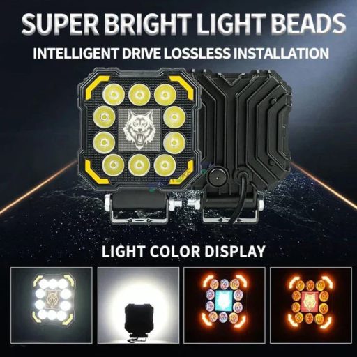پرژکتور مربعی 10LED طرح گرگ مدل RGB